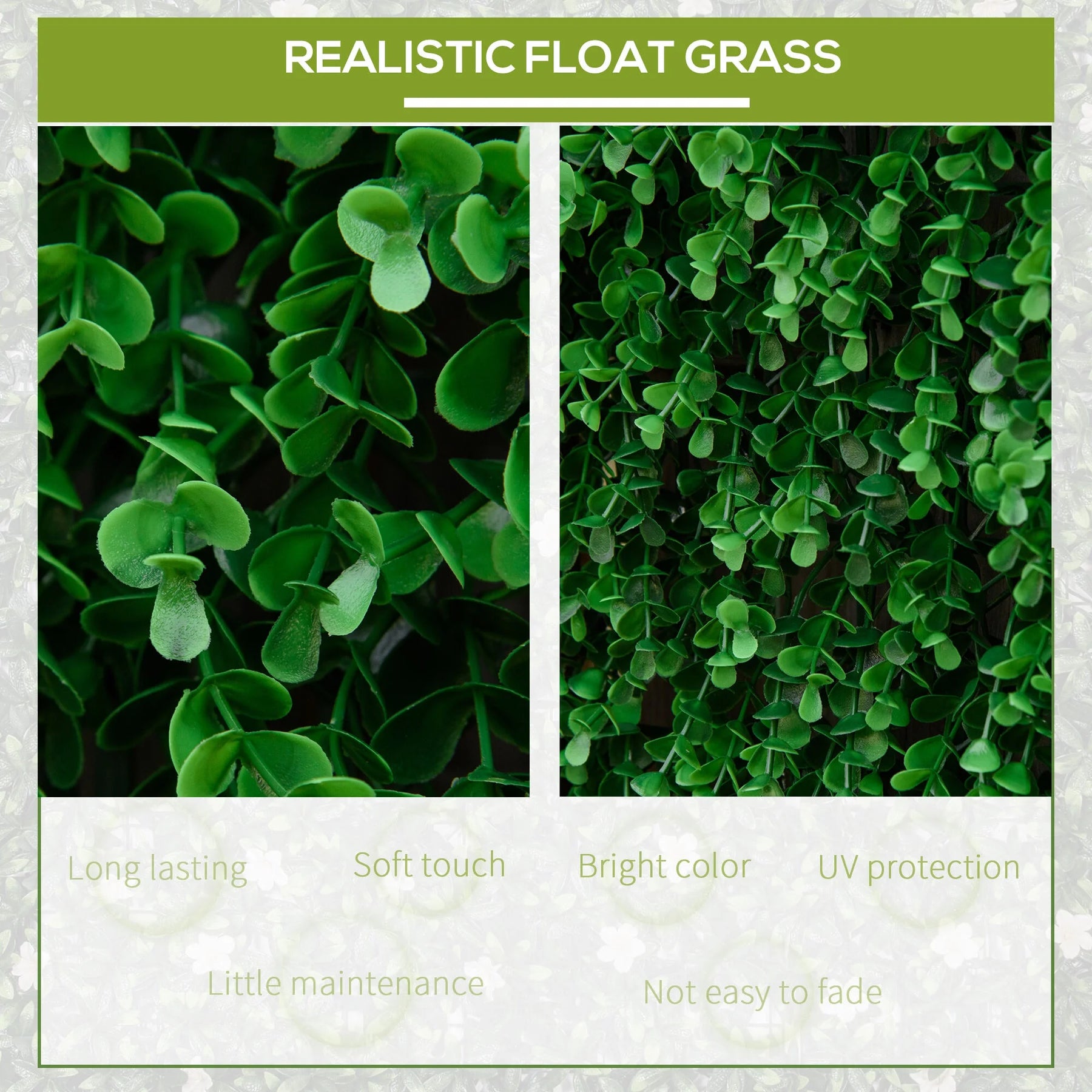 DUOSONG Outsunny Grass Wall Panels, 20" X 20" Artificial Grass Wall Decor - Product image 6